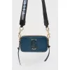 Blue bag with a wide strap