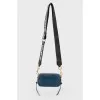 Blue bag with a wide strap