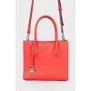 Red bag with a metal lock