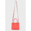 Red bag with a metal lock