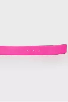 Pink leather belt