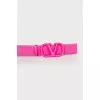Pink leather belt