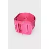 Pink textile belt