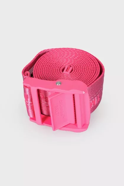 Pink textile belt
