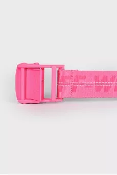 Pink textile belt