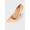 Patent beige heels 