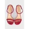 Suede raspberry sandals