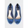 Gradient suede heels