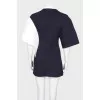 Asymmetric print T -shirt