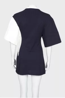 Asymmetric print T -shirt