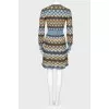 Fitted dress with pattern