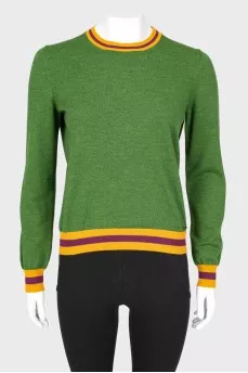 Green wool sweater