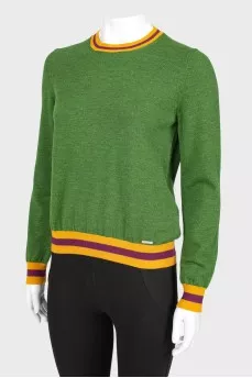 Green wool sweater