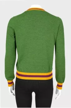 Green wool sweater