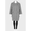Double-breasted wool coat