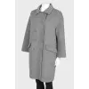 Double-breasted wool coat