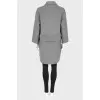 Double-breasted wool coat