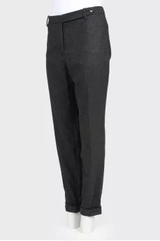 Cashmere pants straight cut