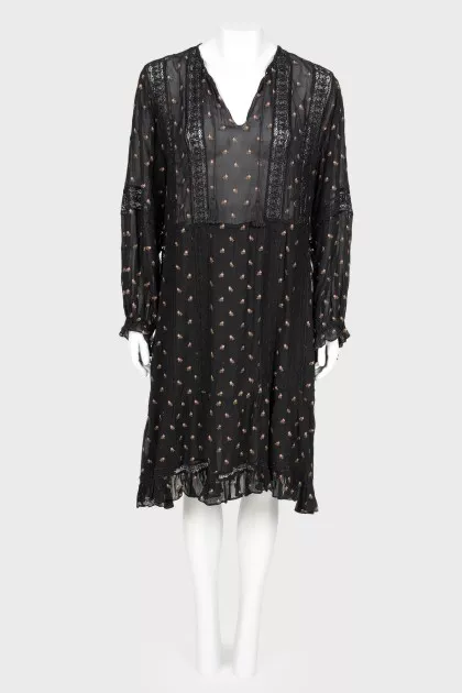 Sheer tassel dress