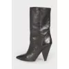 Cooked heeled boots