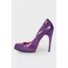 Snake embossed shoes