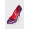 Snake embossed shoes