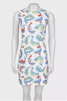 White printed dress