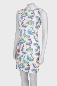 White printed dress