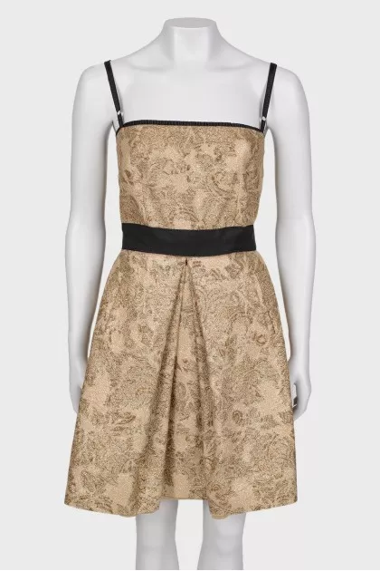Golden dress with lurex