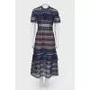 Sheer mesh dress with lace