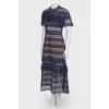 Sheer mesh dress with lace