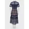Sheer mesh dress with lace