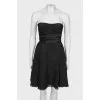 Textured black dress with tag