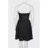 Textured black dress with tag