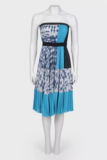 Pleated slip dress