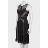 Fitted dress with lace