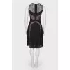 Fitted dress with lace