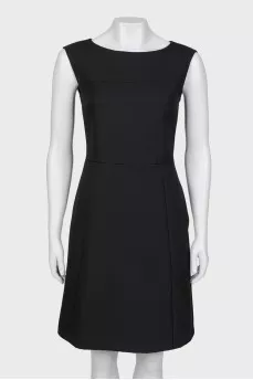 Black dress made of wool