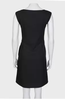 Black dress made of wool