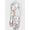 White dress with a print