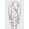 White dress with a print