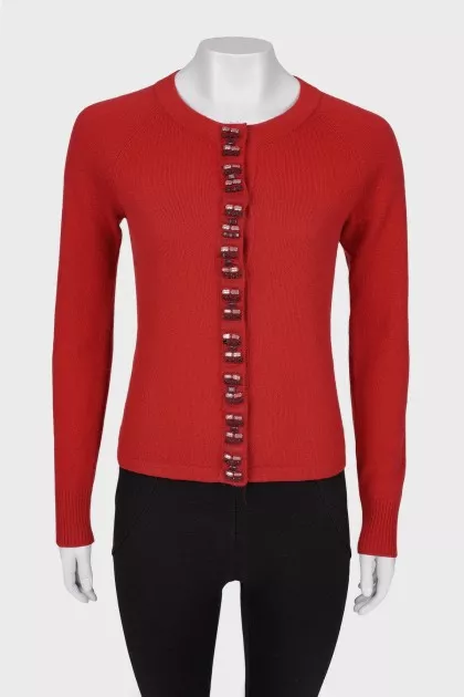 Red jacket with rhinestones