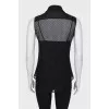 Translucent blouse with ties