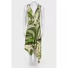 Asymmetrical dress with a print