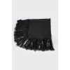 Silk scarf with fringe