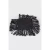 Silk scarf with fringe