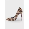 Leopard leather boats in leopard print
