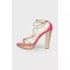 Golden-pink sandals