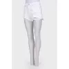 White ripped jeans shorts