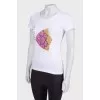 T -shirt with rhinestones